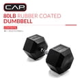 thumbnail image 2 of Haltère hexagonale enduite CAP Barbell, Single 3 - 100 lb, 2 of 7