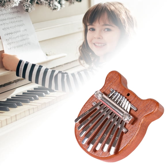 8 Key Mini Wood Thumb Piano Portable Symmetric Finger Piano For All Ages Music Beginners