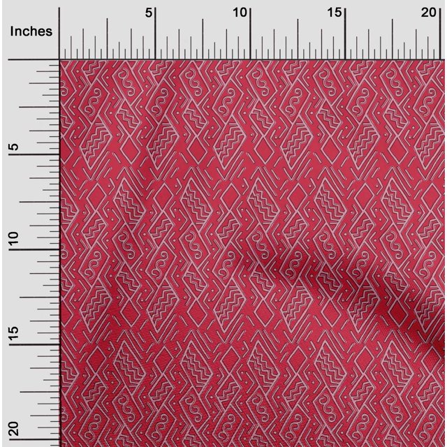 oneOone Cotton Flex Fabric Swirl & Geometric Block Print Fabric By The Yard 40 Inch Wide