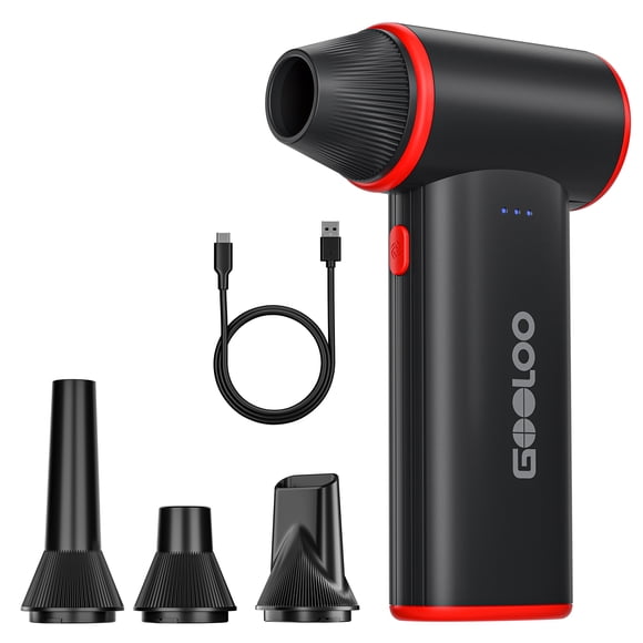 GOOLOO F3 Plumeau à Air Électrique, Souffleur d'Air Sans Fil Rechargeable 150000 Tr/min, 3 Modes de Vitesse, Nettoyeur d'Air Comprimé Portable pour Clavier, PC, Caméra, Intérieur de Voiture