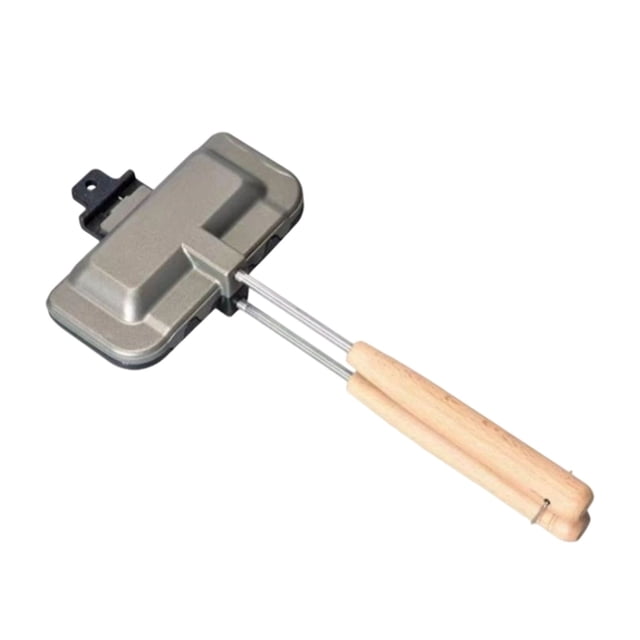 Grille-pain pour Déjeuner à Double Sandwich avec Conception Rabattable Scellée pour Repas Rapides et Faciles Plaques de Cuisson Portatives Antiadhésives Plateau de Cuisson Allant au Four Construction en Métal Durable pour Usage Intérieur Extérieur