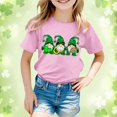 thumbnail image 2 of PMVFHDE Hauts d'Été pour Filles T-Shirts pour Fille Hauts Mignons Hauts Courts pour Fille Hauts de Sortie pour Fille T-Shirt à Manches Courtes pour Filles T-Shirt d'Été à Col Rond Coupe Décontractée T-Shirts Basiques Rose, 8-9 Ans, 2 of 4