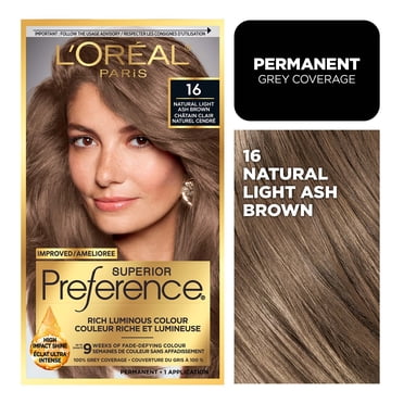 L'Oreal Paris Superior Preference Permanent Hair Color, Oil-in-Gel, Brun cendré clair naturel, 1 boite