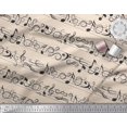 thumbnail image 2 of Soimoi White Cotton Duck Fabric Notes Musical Instrument Print Fabric by the Yard 56 Inch Wide, 2 of 5