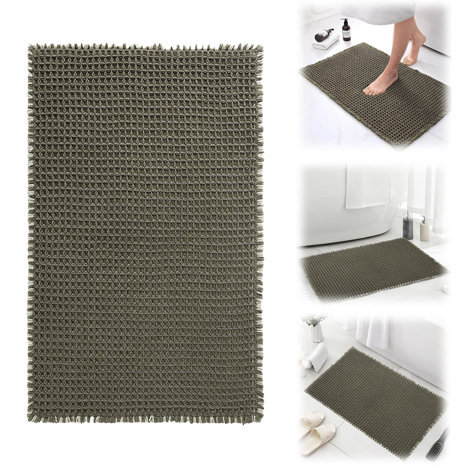 Christmas Bathroom Rugs Soft Bath Rugs Non Slip Absorbent Funny Bath Mats For Tub Shower Bath Room Machine Wash Dry