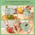 thumbnail image 3 of Vegetable Chopper 4 in 1 Handheld Electric Food Chopper Set Wireless Vegetable Cutter Set with USB Powered for Garlic Chili Onion Celery Ginger Meat, 3 of 7