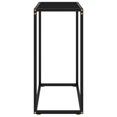thumbnail image 2 of vidaXL Console Table Black 60x35x75 cm Tempered Glass, 2 of 4