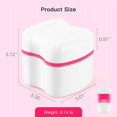 thumbnail image 2 of Toothpaste Denture Cup Bath Box Case With Strainer Basket Retainer Case Soaking Container Denture Cleaning Cup For Upper And Lower(Light Green), Tooth care for Women, 2 of 4