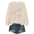 thumbnail image 1 of Daznico T-Shirt Décontracté à Manches Longues et Col Rond pour Femmes, Confortable et Tendance, Couche de Base pour Usage Quotidien, Décorations de la Saint-Valentin, Taille TG, 1 of 4