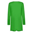 thumbnail image 5 of Pompotops Blouse Décontractée à Manches Longues pour Femme, Couleur Unie, avec Poche, Cardigan, Liquidation, 5 of 5