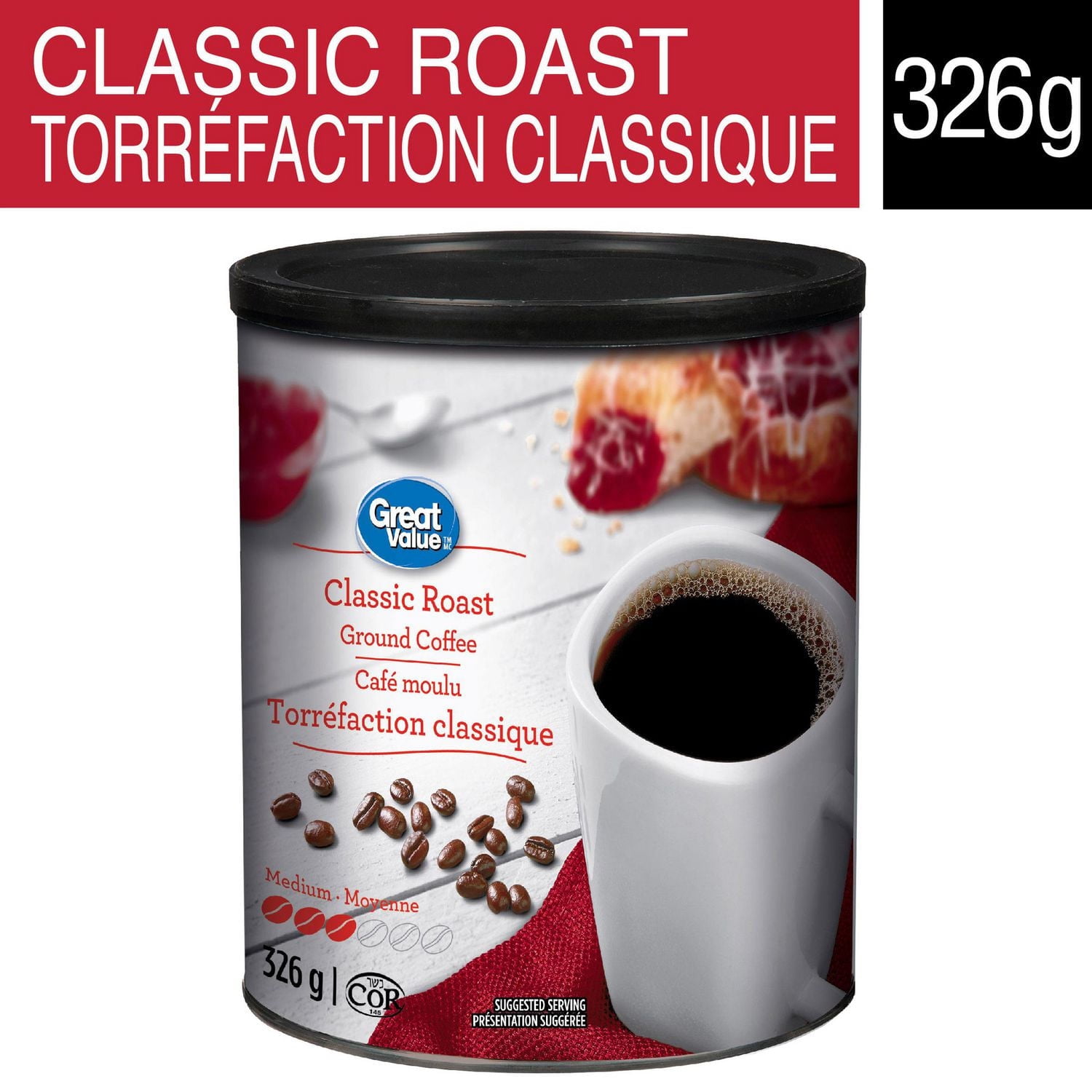 Great Value Classic Medium Roast Ground Coffee