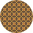 thumbnail image 1 of Ahgly Tapis Rond Lavable en Machine Intérieur Transitionnel Bière Orange, 3 Pieds Rond, 1 of 7