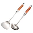 thumbnail image 1 of RYGRZJ Stainless Steel Wok Spatula Ladle Set Long Handle Wok Spatula/Turner & Ladle`, 1 of 1