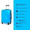 thumbnail image 2 of Toytexx 3-Piece ABS Hardshell Luggage Set with Spinner Wheels, 20"/24"/28" Expandable Suitcases, Built-In Lock-Black, 2 of 5