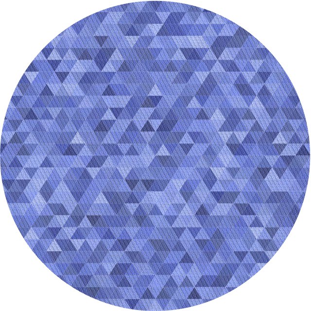 Ahgly Company Tapis d'Intérieur Lavables en Machine, Ronds de Transition Bleu Ciel, Ronds de 3'