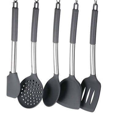Daily Kitchen Utensils Set Silicone and Stainless Steel Non-stick Cookware Heat-resistant Cookware Eight-piece Household Kitchen Utensils Set