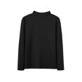 thumbnail image 4 of zbxnLI T-Shirts à Col Montant pour Hommes à Manches Longues, Chandails Décontractés à Enfiler, T-Shirts Doux Extensibles, Chandail de Base pour Hommes, 4 of 8
