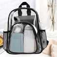 thumbnail image 1 of Apmemiss Sac à Dos Transparent en Liquidation Imperméable en Pvc Sac de Rangement Grande Capacité Cartable pour Étudiant Sac à Dos de Loisirs, 1 of 6