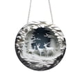 thumbnail image 2 of Bdday Round Acrylic Christmas Decorations Reindeer Hanging Sign Festive Wall Decorations, 2 of 5