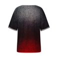 thumbnail image 4 of Liquidation Fatuov Blouses Grande Taille pour Femmes T-Shirts Graphiques Été Imprimé Dégradé Col en V Manches Courtes Blouses Douces Rouge, 4 of 5
