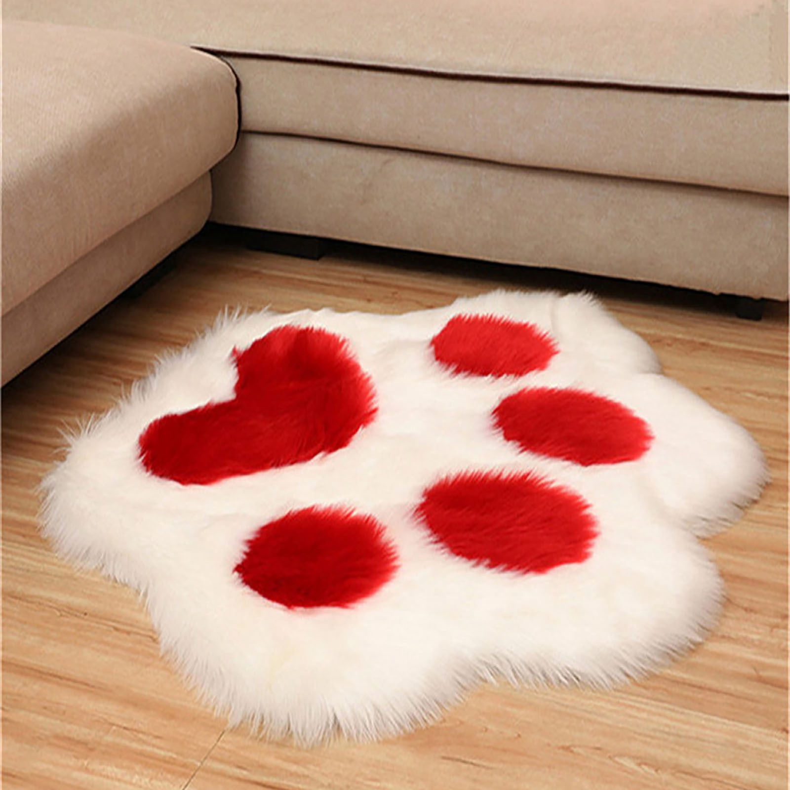 Sheepskin Rug Furry Cat Rug Kids Room Rug Room Non Neutral Throw Blanket for Couch over Size Throw Blanket Merry Home Area Rug Soft Blanket Throws Wall to Wall Carpeting
