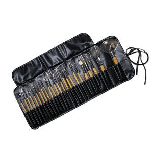 UPGRATOR maquillage brosses pour adolescents 24pcs Brosses pour applications cosmétiques en nylon portable