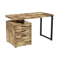 thumbnail image 2 of Safdie & Co. Computer Desk 47.25L Brown Reclaimed Wood 3 Drawers Black Metal, 2 of 4