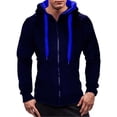 thumbnail image 2 of Sentmoon Mens Pullover Plus Size Drawstring Hooded Neck Vacation Outfits for Men Long Sleeve Color Block Loose with Pockets Breathable Sweatshirts for Men Winter Active for Christmas Dinner XXXL, 2 of 5