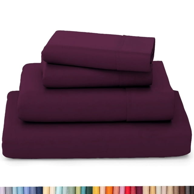 HAOAN Ultra Soft Wrinkle Resistant Bamboo Sheet Set - 4 Piece Set - 2200 Series