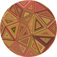 thumbnail image 1 of Ahgly Company Tapis d'Intérieur Ronds Transitionnels Lavables à la Machine, Brun Caramel, 7 Pieds Rond, 1 of 7