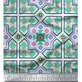 thumbnail image 1 of Soimoi polyester Crepe Fabric Floral & Damask Patchwork Fabric Prints By Yard 52 Inch Wide, 1 of 3