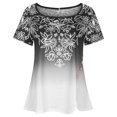 thumbnail image 3 of Birdeem Fashion Woman Causal Printing Blouse Short Sleeve T-Shirt Summer Button Tops, 3 of 11
