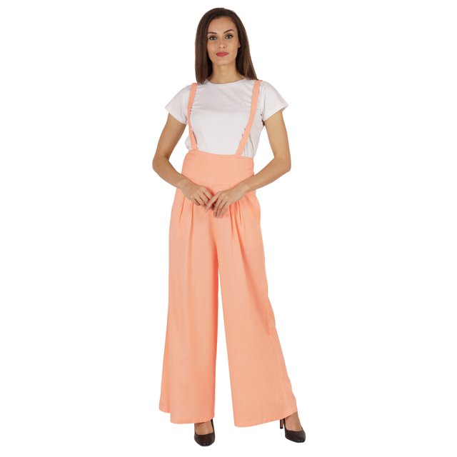 Bimba Stylish Solid Dungaree For Womens Adjustable Strap Loose Rayon Romper Pants