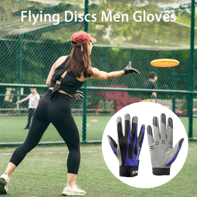 YAOBAMM Flying Discs Men Gloves 1 Pair Mens Socks Non slip Breathable Quick Dry Wear Resistant Protective Polyester for Flying Discs Sport
