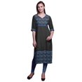 thumbnail image 1 of Bimba Tuniques Droites pour Femmes Kurta Imprimée Tenue d'Été Kurti pour Dames, 1 of 5