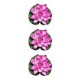 thumbnail image 1 of QualitChoice Artificial Lotus Replacement Simulation Outdoor Garden Park Pond Pool Photography Fake Water Flower Decor Dark Pink 3PCS, 1 of 6