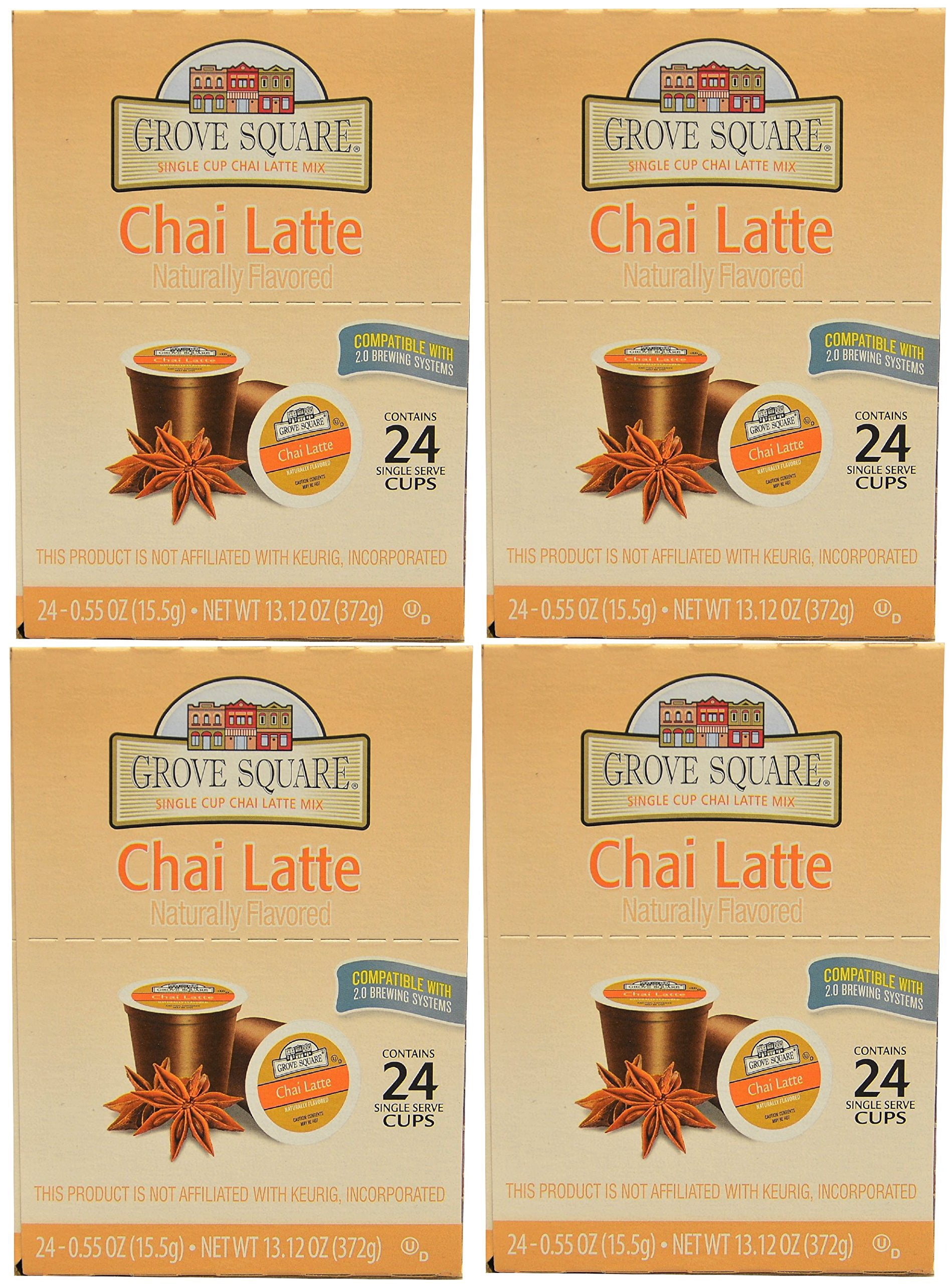 Grove Square Single Serve Chai Latte, 13.12 oz - Case of 4
