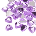 thumbnail image 1 of Unique Bargains 40 Pcs Acrylic Flat Back Rhinestones 20mm/0.8 Inch Heart Artificial Gemstone for Crafts Jewelry Making Mid Purple, 1 of 7