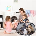 thumbnail image 4 of Mesh Laundry Hamper, Wide Opening With Side Pocket, Breathable Sturdy Foldable Space Saving, For Laundry Clothes Storage, Portable Travel Companion, Easy To Store, 4 of 7