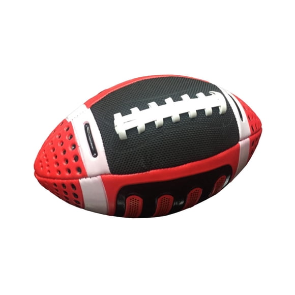 Maoww Ballon de Rugby pour Enfants Cadeau Portable Soccer Intérieur Taille 3 Sports de Plein Air Ballon de Rugby Vert Rouge 11x22 cm