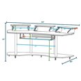 thumbnail image 3 of ACME Eleazar Wooden 4-Shelf Music Recording Studio Desk in Natural Oak, 3 of 7