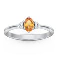 thumbnail image 2 of Bague Ovale avec Accents d'Épaule - Citrine (November), 2 of 5