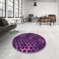 thumbnail image 4 of Ahgly Company Machine Washable Indoor Rectangle Transitional Dark Orchid Purple Area Rugs, 3' x 5', 4 of 7