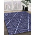 thumbnail image 3 of Ahgly Company Tapis d'Intérieur Lavable en Machine Carré Transitionnel Violet Pervenche, 4 Pieds Carré, 3 of 7