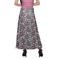 thumbnail image 4 of Moomaya Jupe Longue Imprimée pour Femmes Jupe Portefeuille Longue Filles Tenue Décontractée Vêtements, 4 of 6