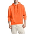 thumbnail image 1 of Mens Camo Hoodie Long Sleeve Drawstring Fleece Lined Solid Color Pullover Sweatshirts, 1 of 6