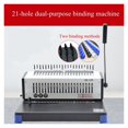 thumbnail image 2 of 21-hole Manual Punching And Binding Machine Thick Comb Type A4 Paper Document Apron Clip Binding Machine SD-220, 2 of 5