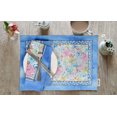 thumbnail image 2 of Vargottam Napperons - Napperon pour Table à Manger, Ensemble de 4 - Serviette en Coton Imprimée et Réversible - Napperons d'Intérieur pour Table de Salle à Manger à la Maison et en Cuisine - Fleur Aquarelle (Bleu Pâle), 2 of 5