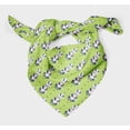 thumbnail image 3 of Bimba Green Dots & Raccoon Animal Pure Silk Printed Head Bandanas Summer Neck Wrap Scarf 40 x 40 Inches, 3 of 6