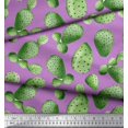 thumbnail image 3 of Soimoi Purple Silk Fabric Cactus Tree Decor Fabric Printed Yard 42 Inch Wide, 3 of 5